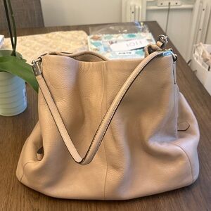 Coach Madison Phoebe Tan pebbled Leather Hobo Bag